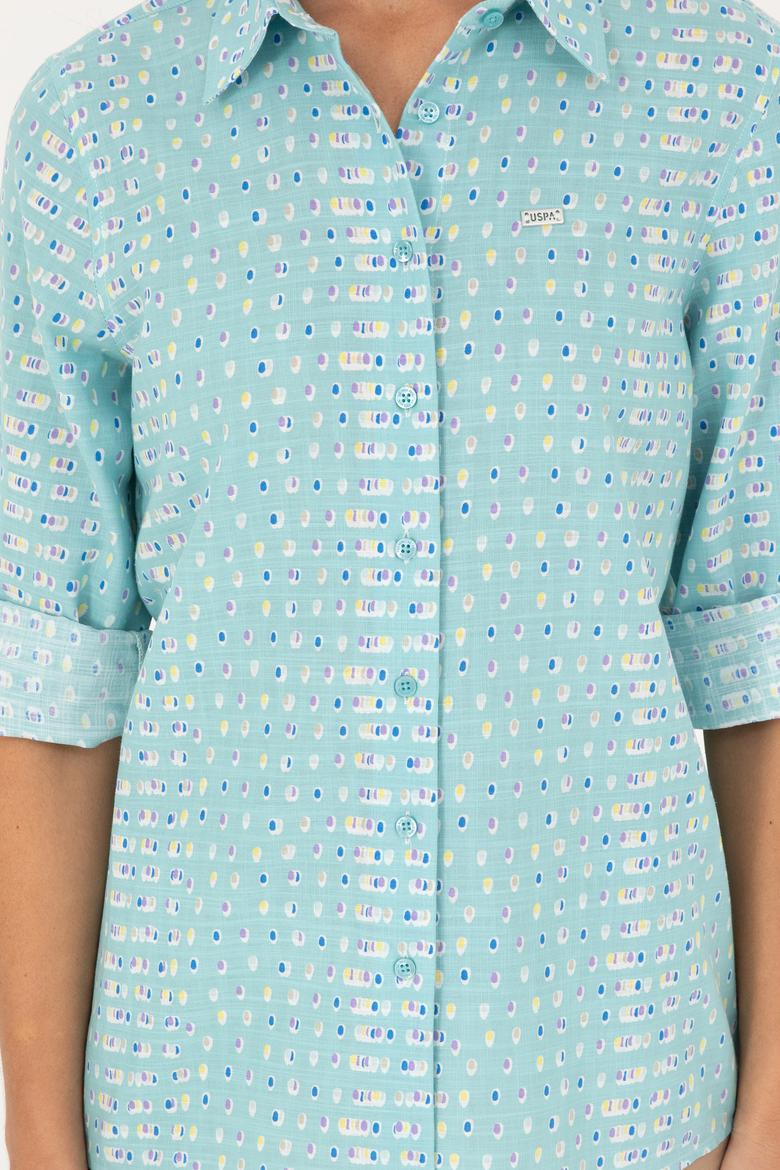 Kadın Mint Uzun Kollu Gömlek - 50280941010