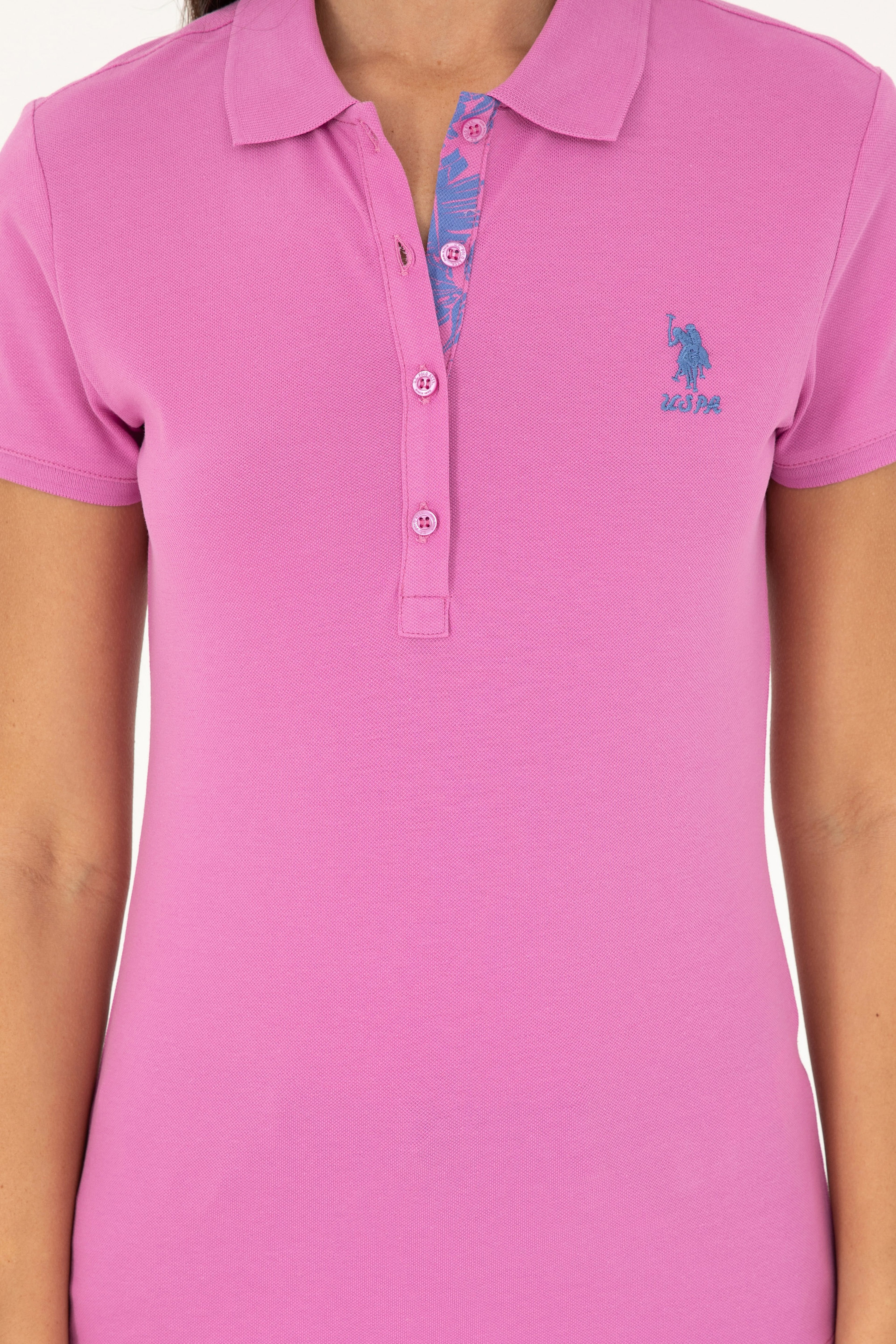 Kadın Pembe Basic Polo Yaka Tişört