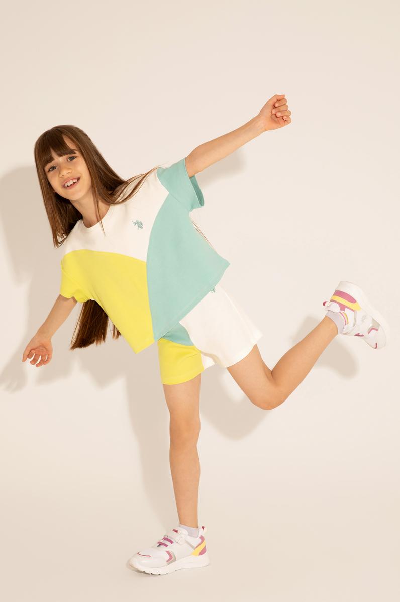 Kız Çocuk Mint Örme Şort