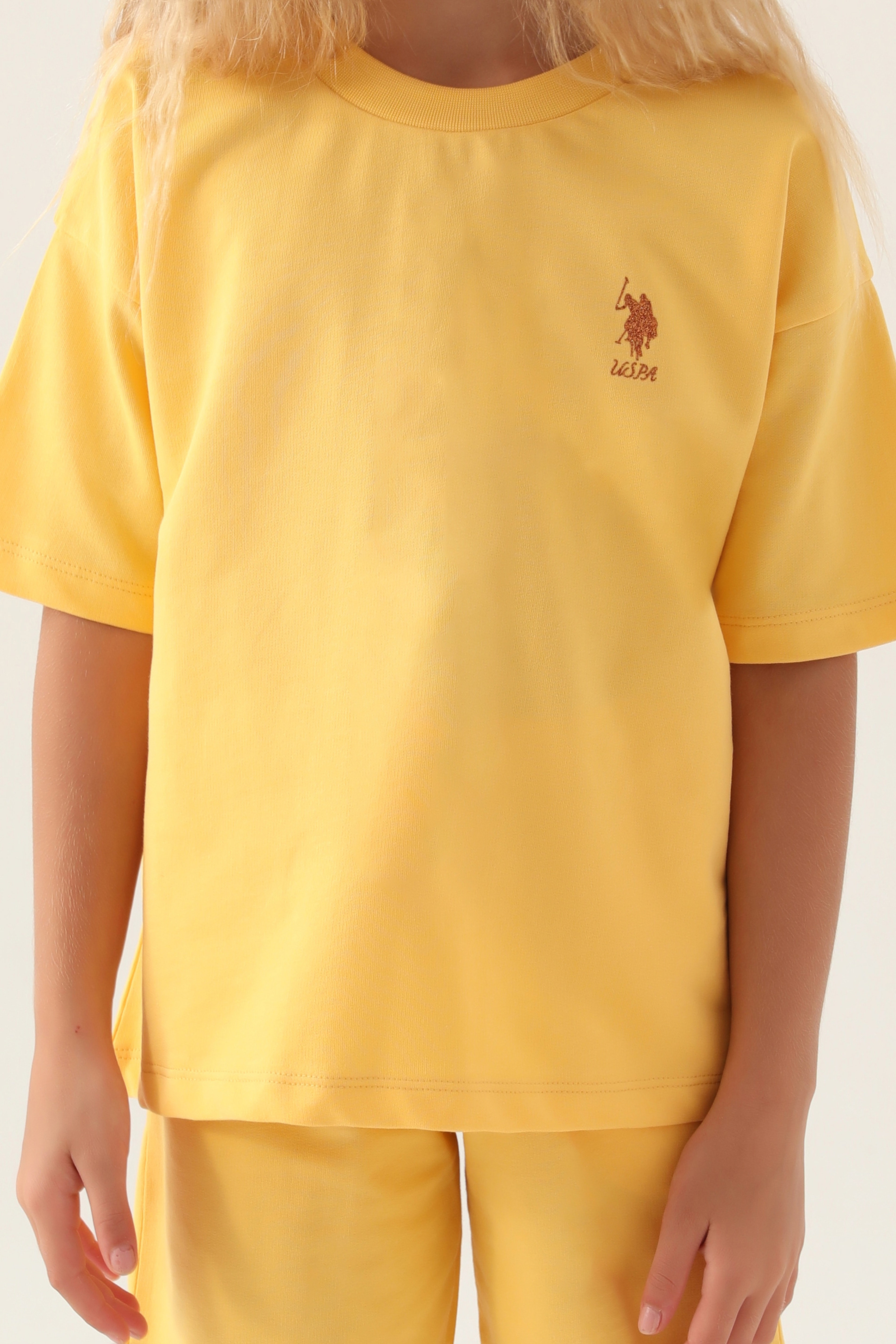 Kız Çocuk Sarı Pijama Takımı - Image 5