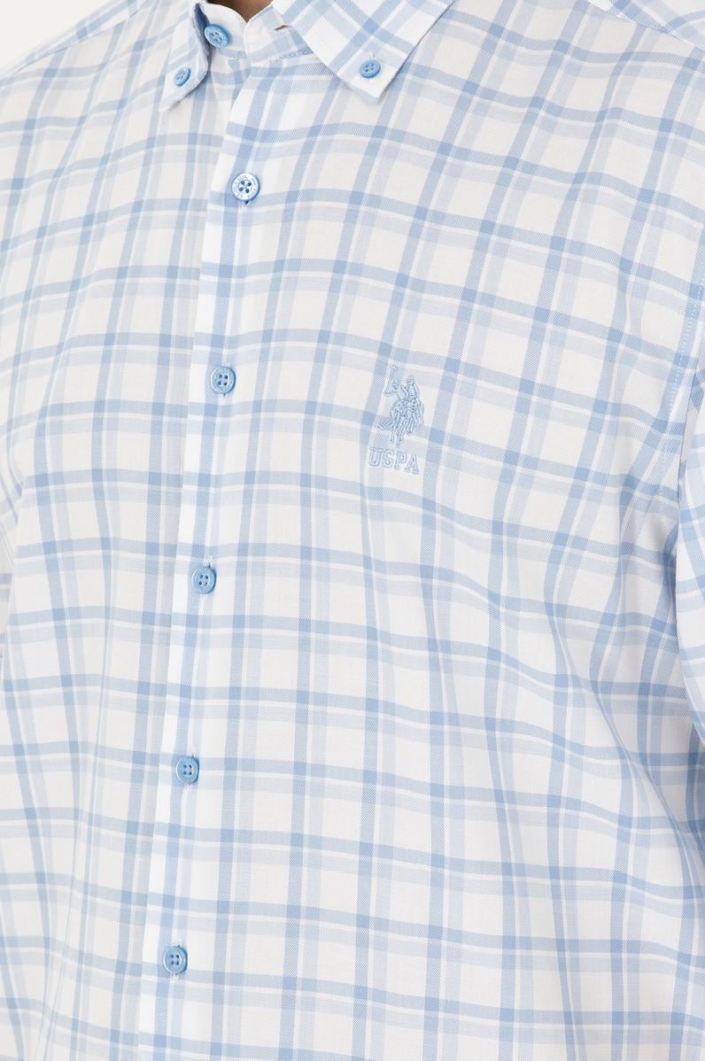 Erkek Mavi Uzun Kollu Gömlek