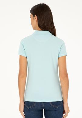 Kadın Su Yeşili Basic Polo Yaka Tişört - 50280060076