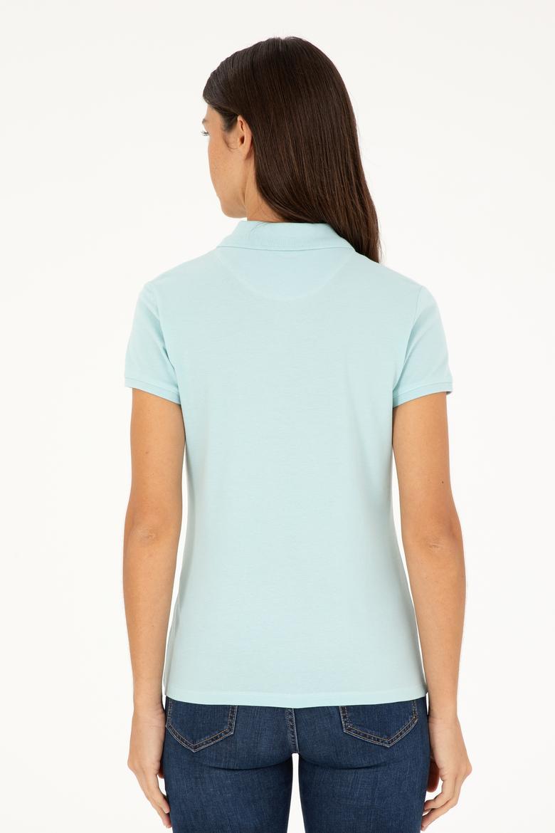 Kadın Su Yeşili Basic Polo Yaka Tişört - 50280060076