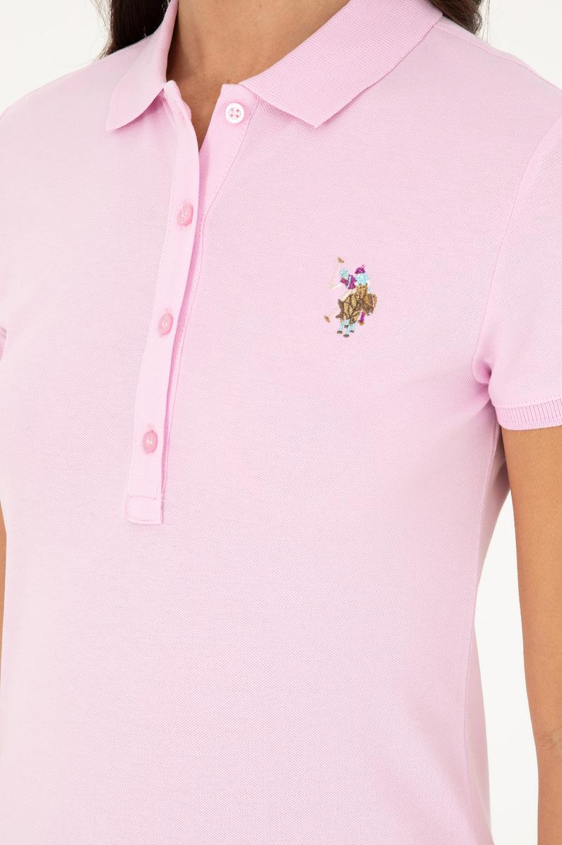 Kadın Pembe Polo Yaka Tişört