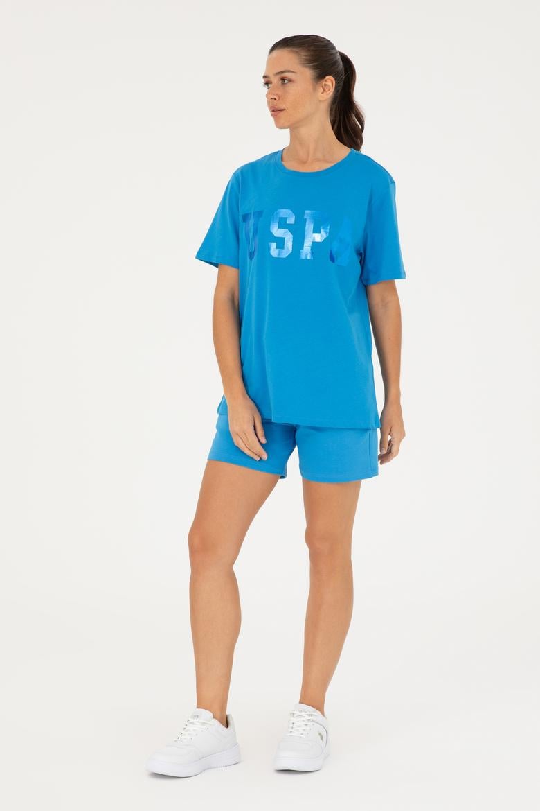 Kadın Saks Örme Şort - 50280074054