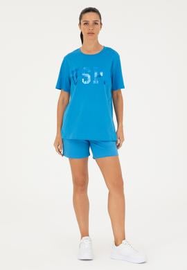 Kadın Saks Örme Şort - 50280074054