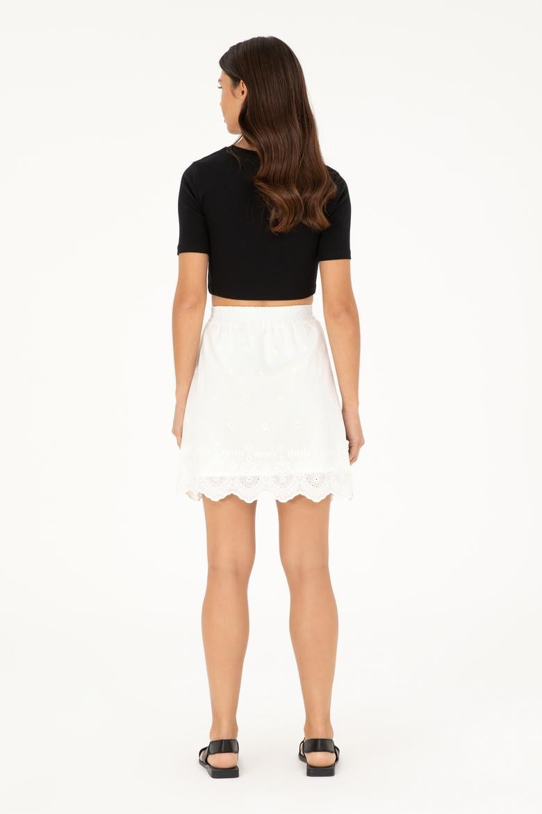 Kadın Ekru Dokuma Etek - 50282350009