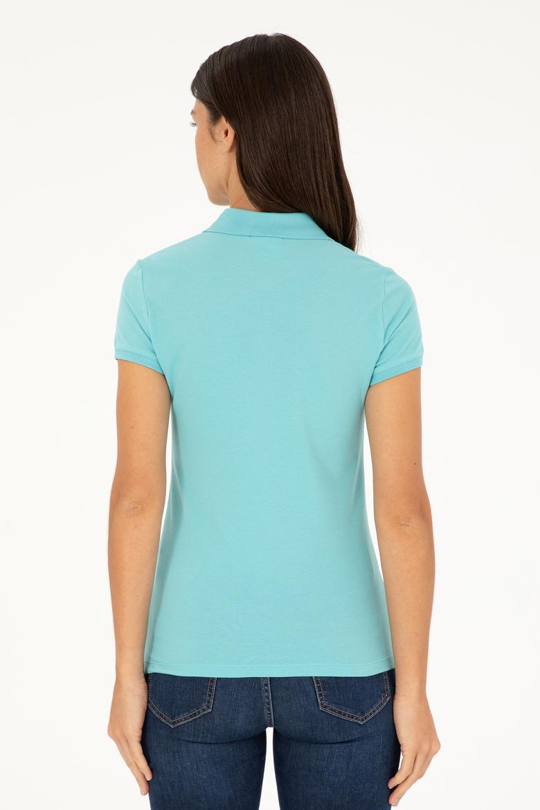 Kadın Mint Polo Yaka Tişört - 50280067047