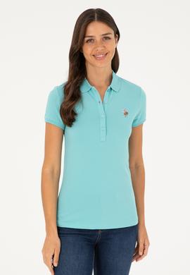 Kadın Mint Polo Yaka Tişört - 50280067047