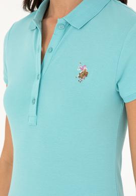 Kadın Mint Polo Yaka Tişört - 50280067047