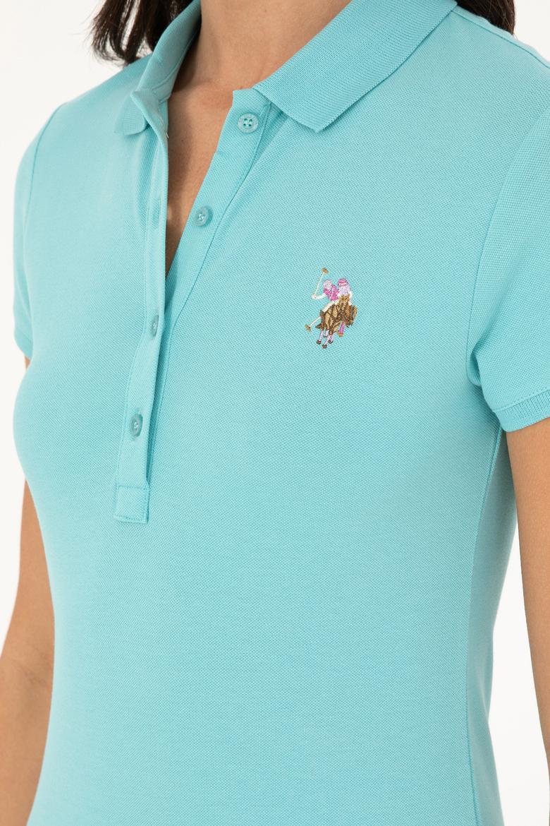 Kadın Mint Polo Yaka Tişört - 50280067047