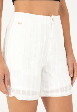 Kadın Ekru Dokuma Şort - 50282569004