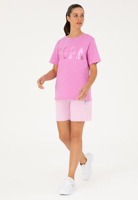 Kadın Pembe Örme Şort - 50280074093