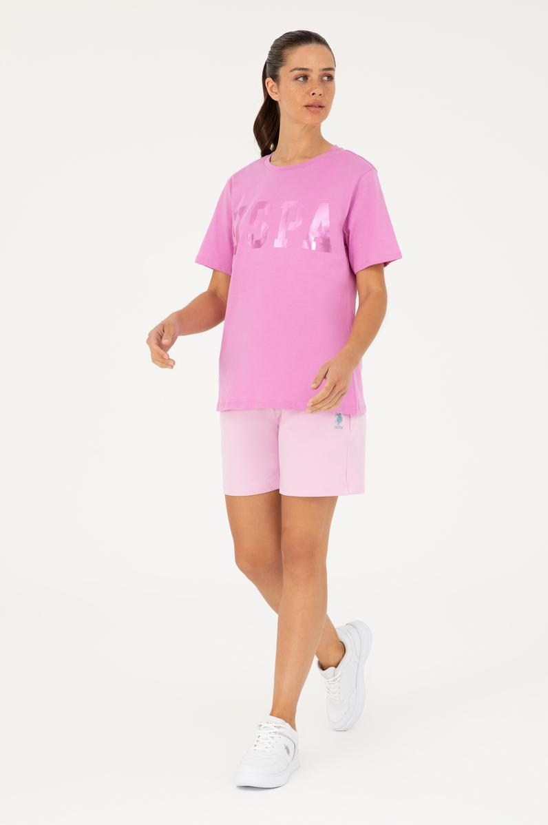 Kadın Pembe Örme Şort