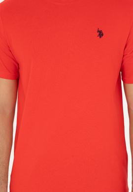 Erkek Regular Fit Bisiklet Yaka Kırmızı Basic Tişört - 50279632189