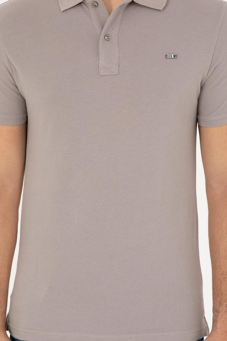 Erkek Koyu Gri Basic Tişört - 50279610066