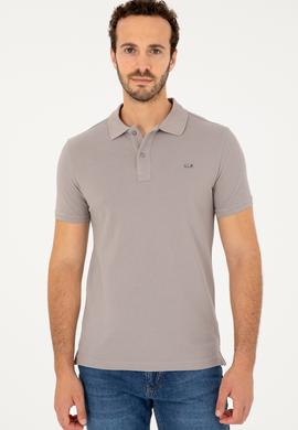 Erkek Koyu Gri Basic Tişört - 50279610066