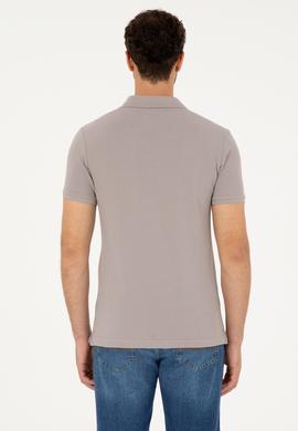 Erkek Koyu Gri Basic Tişört - 50279610066