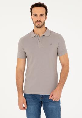 Erkek Koyu Gri Basic Tişört - 50279610066