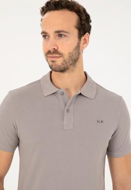 Erkek Koyu Gri Basic Tişört - 50279610066