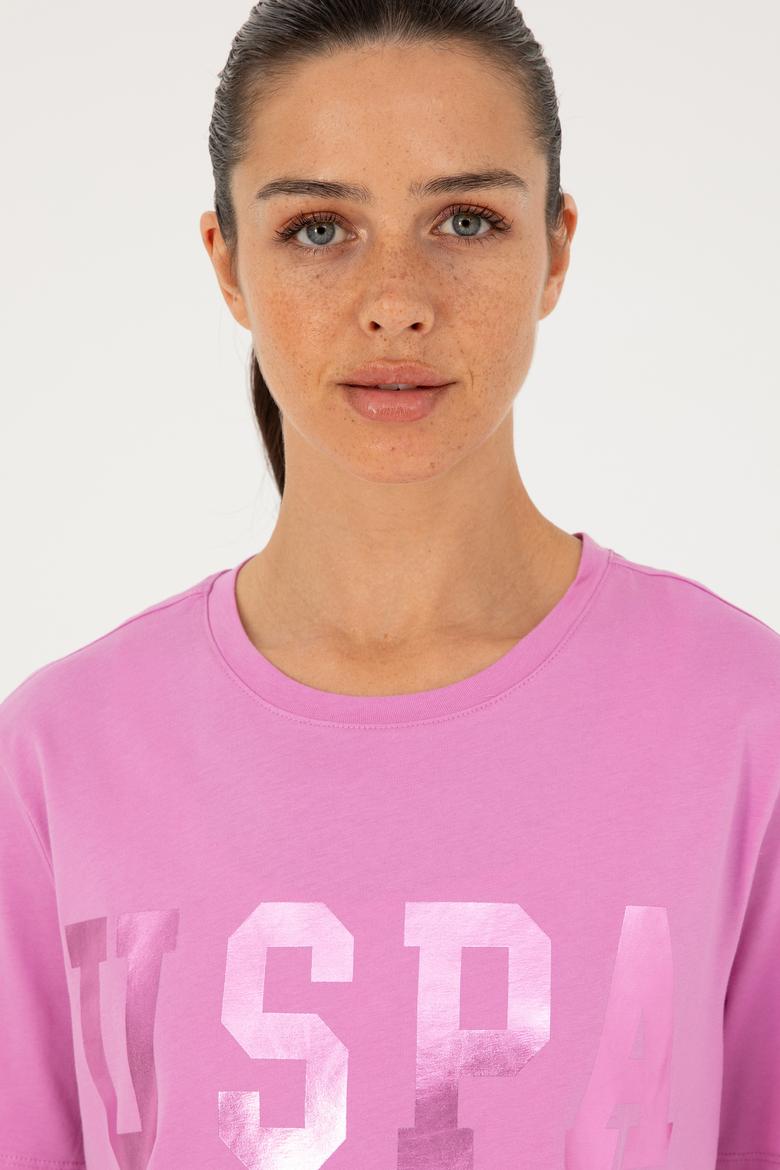 Kadın Menekşe Basic Tişört - 50280020078