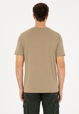 Erkek Haki Basic Tişört - 50279632163