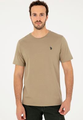 Erkek Haki Basic Tişört - 50279632163