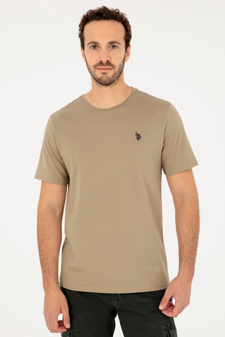 Erkek Haki Basic Tişört - 50279632163