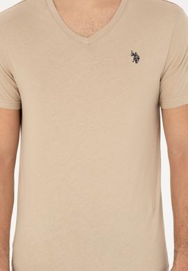 Erkek Açık Haki Basic Tişört - 50279574110