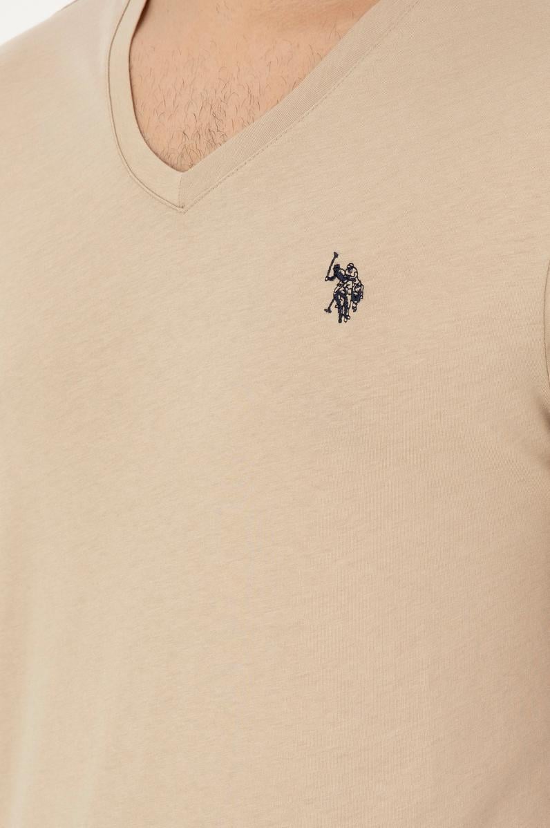 Erkek Açık Haki Basic Tişört