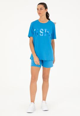 Kadın Saks Basic Tişört - 50280020027