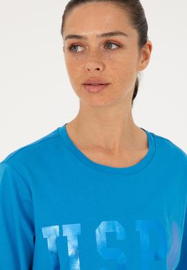 Kadın Saks Basic Tişört - 50280020027