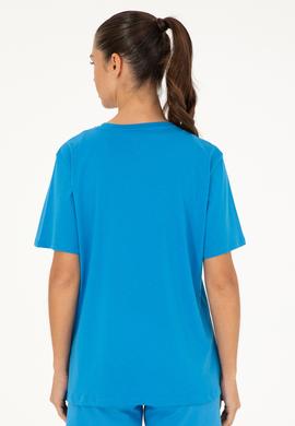 Kadın Saks Basic Tişört - 50280020027