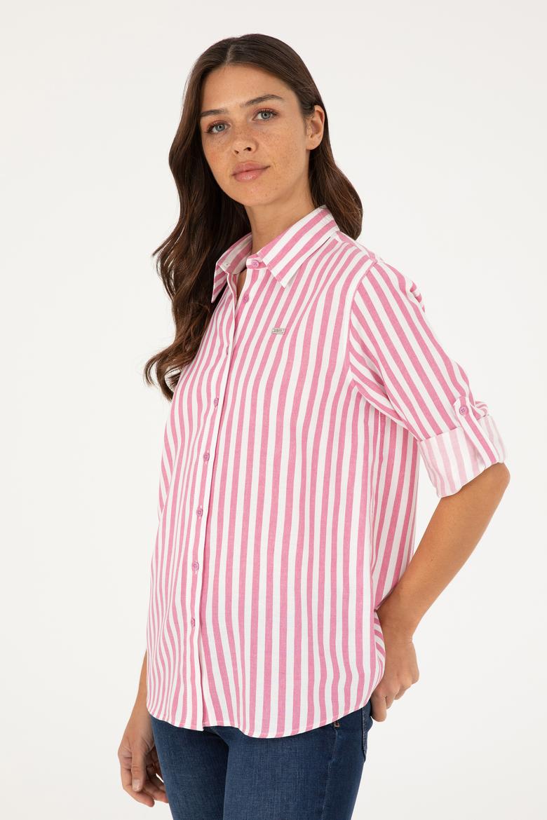 Kadın Menekşe Uzun Kollu Gömlek - 50280944013