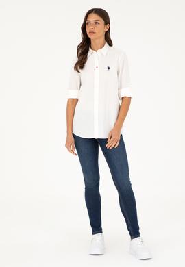 Kadın Beyaz Uzun Kollu Gömlek - 50283427003