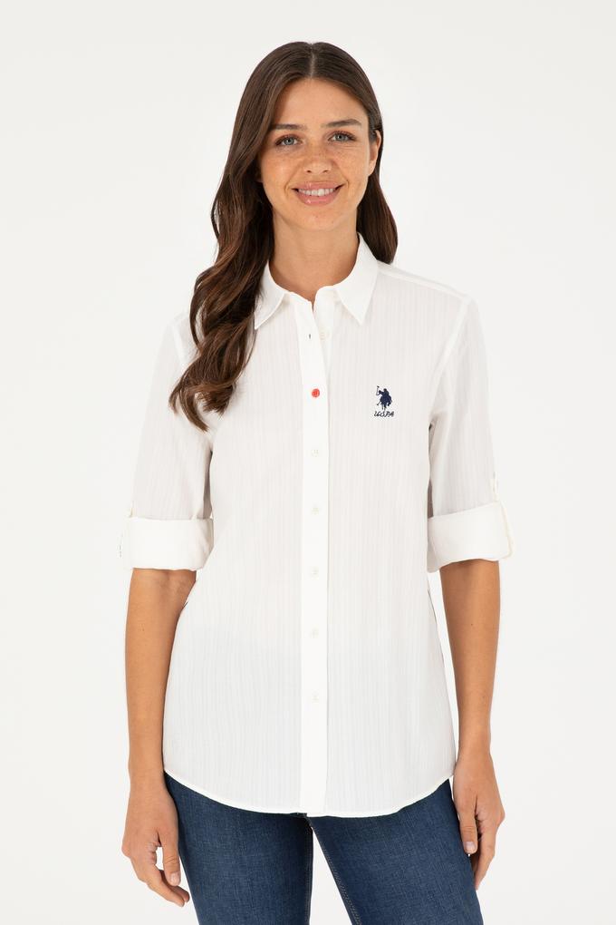 Kadın Beyaz Uzun Kollu Gömlek
