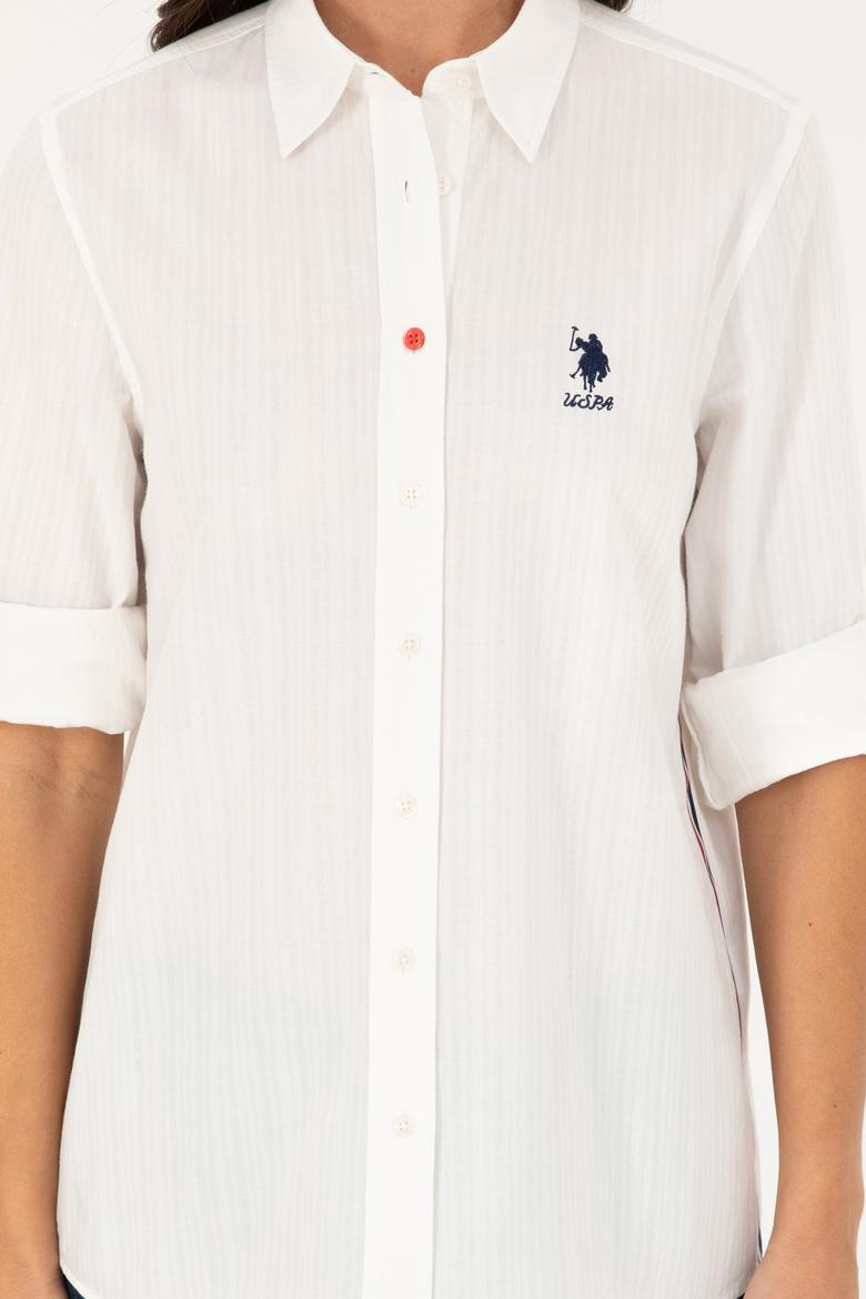 Kadın Beyaz Uzun Kollu Gömlek - 50283427003