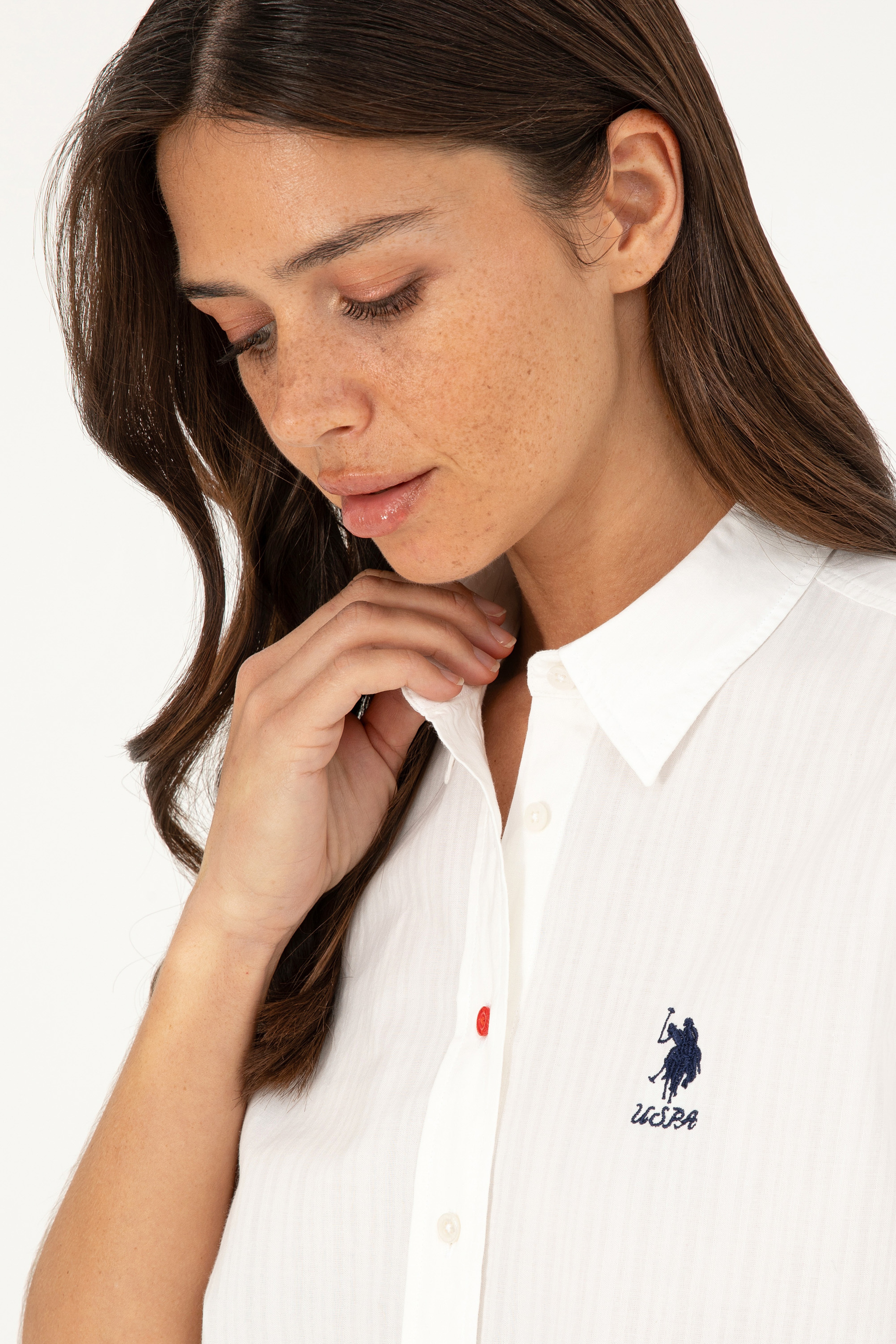 Kadın Beyaz Uzun Kollu Gömlek - Image 2