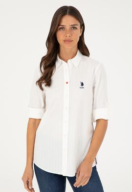 Kadın Beyaz Uzun Kollu Gömlek - 50283427003