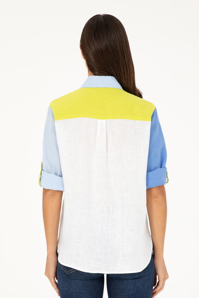 Kadın Açık Mavi Uzun Kollu Gömlek - 50283567005