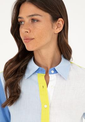 Kadın Açık Mavi Uzun Kollu Gömlek - 50283567005