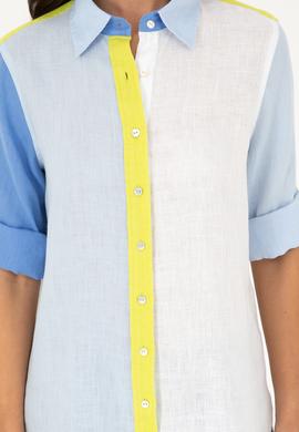 Kadın Açık Mavi Uzun Kollu Gömlek - 50283567005