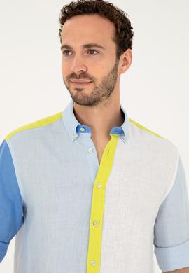 Erkek Açık Mavi Uzun Kollu Gömlek - 50283808003