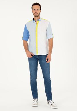 Erkek Açık Mavi Uzun Kollu Gömlek - 50283808003