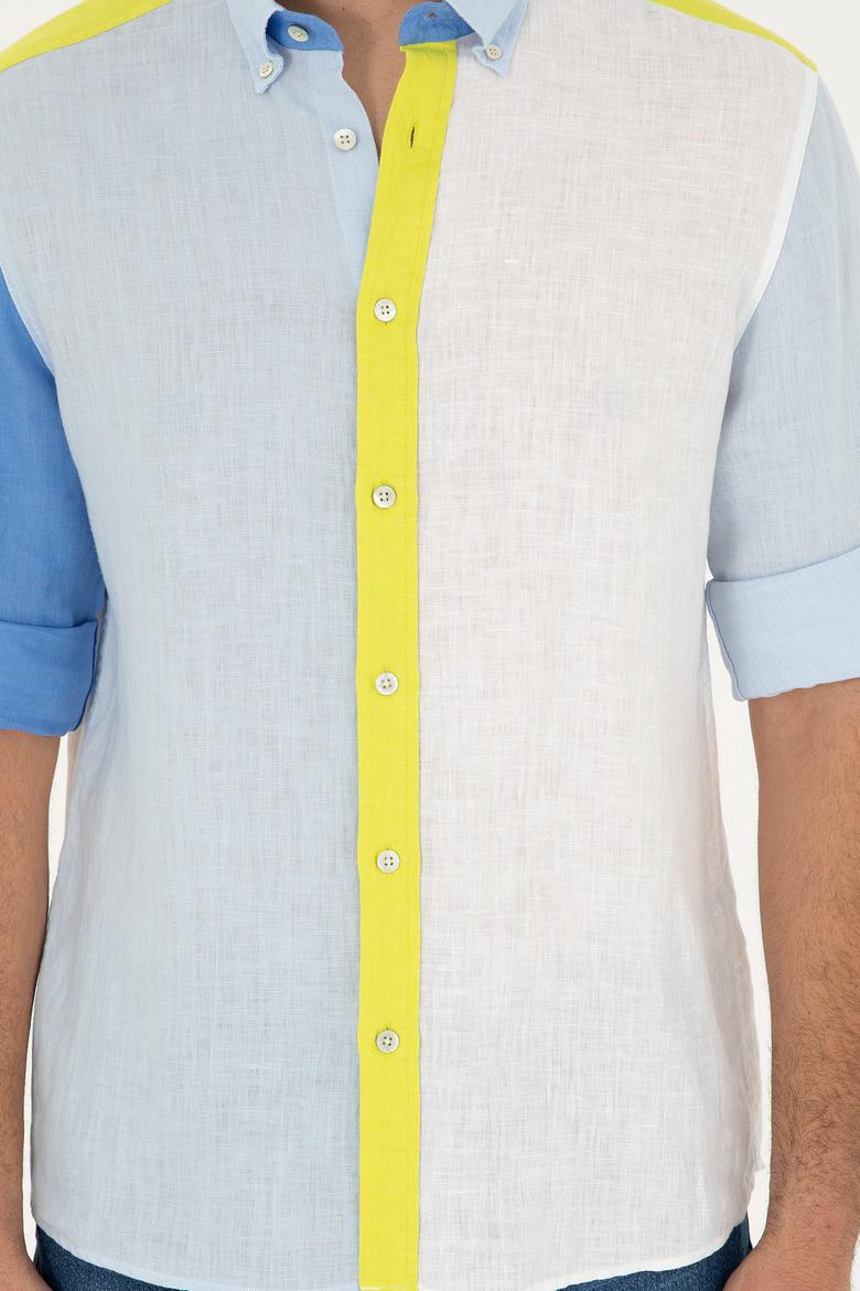 Erkek Açık Mavi Uzun Kollu Gömlek - 50283808003