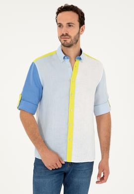 Erkek Açık Mavi Uzun Kollu Gömlek - 50283808003