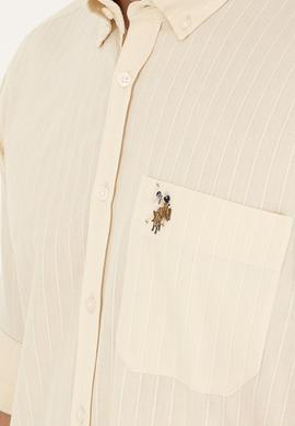 Erkek Ekru Uzun Kollu Gömlek - 50283806005