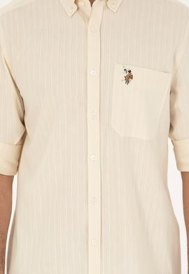 Erkek Ekru Uzun Kollu Gömlek - 50283806005