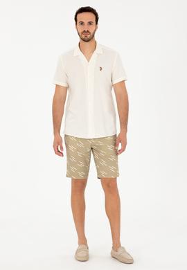 Erkek Haki Dokuma Şort - 50285514050