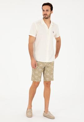 Erkek Haki Dokuma Şort - 50285514050